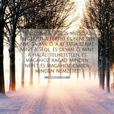 Picture 07 - Habakuk 2:5 KAR - És bizony, a bor is megcsal: felgerjed a - Bible Verse Picture