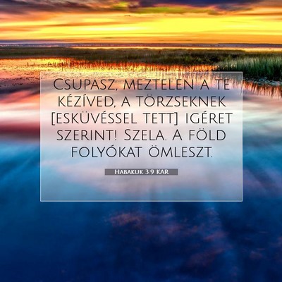Picture 07 - Habakuk 3:9 KAR - Csupasz, meztelen a te kézíved, a törzseknek - Bible Verse Picture