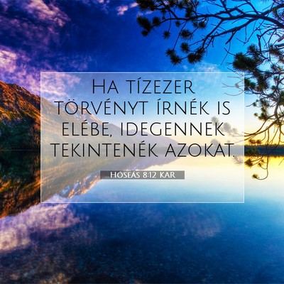 Picture 07 - Hóseás 8:12 KAR - Ha tízezer törvényt írnék is elébe, - Bible Verse Picture