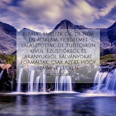 Picture 07 - Hóseás 8:4 KAR - Királyt emeltek õk; de nem én általam; - Bible Verse Picture