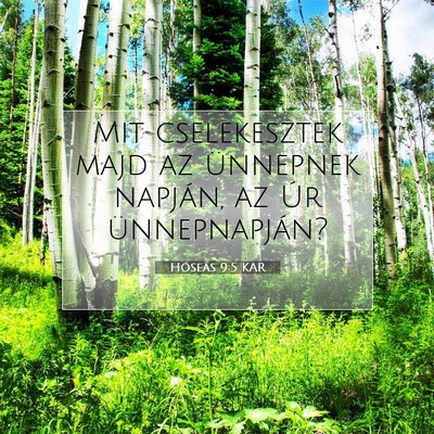 Picture 07 - Hóseás 9:5 KAR - Mit cselekesztek majd az ünnepnek napján, az - Bible Verse Picture