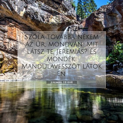 Picture 07 - Jeremiás 1:11 KAR - Szóla továbbá nékem az Úr, mondván: Mit - Bible Verse Picture
