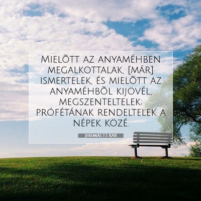 Picture 07 - Jeremiás 1:5 KAR - Mielõtt az anyaméhben megalkottalak, [már] - Bible Verse Picture