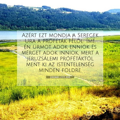 Picture 07 - Jeremiás 23:15 KAR - Azért ezt mondja a Seregek Ura a próféták - Bible Verse Picture
