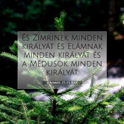 Picture 07 - Jeremiás 25:25 KAR - És Zimrinek minden királyát és Elámnak - Bible Verse Picture