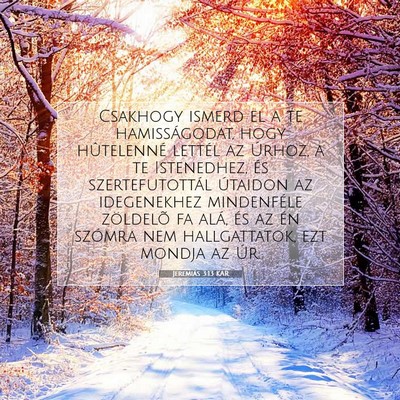 Picture 07 - Jeremiás 3:13 KAR - Csakhogy ismerd el a te hamisságodat, hogy - Bible Verse Picture