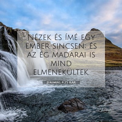 Picture 07 - Jeremiás 4:25 KAR - Nézek és ímé egy ember sincsen; és az ég - Bible Verse Picture