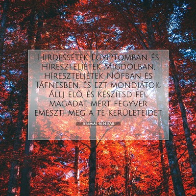 Picture 07 - Jeremiás 46:14 KAR - Hirdessétek Égyiptomban és híreszteljétek - Bible Verse Picture