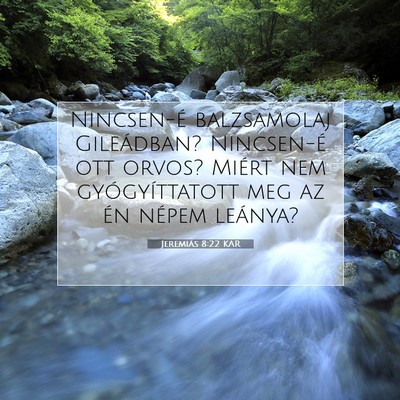 Picture 07 - Jeremiás 8:22 KAR - Nincsen-é balzsamolaj Gileádban? Nincsen-é ott - Bible Verse Picture