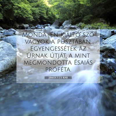 Picture 07 - János 1:23 KAR - Monda: Én kiáltó szó vagyok a pusztában. - Bible Verse Picture