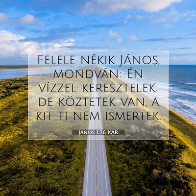Picture 07 - János 1:26 KAR - Felele nékik János, mondván: Én vízzel - Bible Verse Picture
