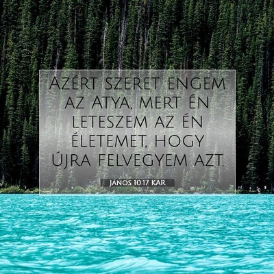 Picture 07 - János 10:17 KAR - Azért szeret engem az Atya, mert én leteszem az - Bible Verse Picture
