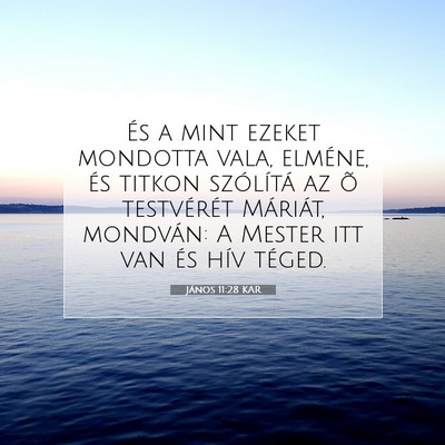 Picture 07 - János 11:28 KAR - És a mint ezeket mondotta vala, elméne, és - Bible Verse Picture