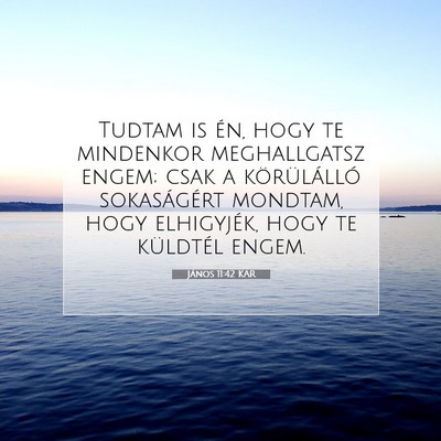 Picture 07 - János 11:42 KAR - Tudtam is én, hogy te mindenkor meghallgatsz - Bible Verse Picture