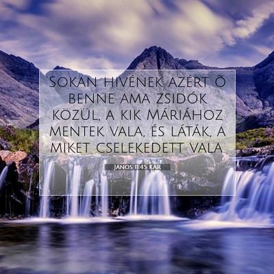 Picture 07 - János 11:45 KAR - Sokan hivének azért õ benne ama zsidók - Bible Verse Picture