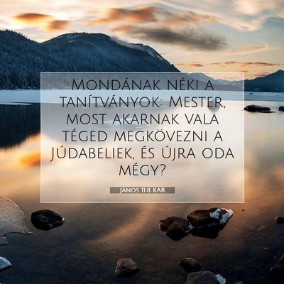 Picture 07 - János 11:8 KAR - Mondának néki a tanítványok: Mester, most - Bible Verse Picture