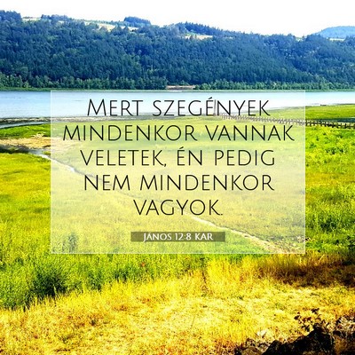 Picture 07 - János 12:8 KAR - Mert szegények mindenkor vannak veletek, én - Bible Verse Picture