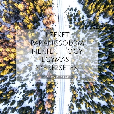 Picture 07 - János 15:17 KAR - Ezeket parancsolom néktek, hogy egymást - Bible Verse Picture
