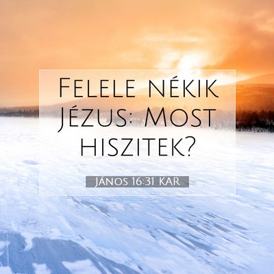 Picture 07 - János 16:31 KAR - Felele nékik Jézus: Most - Bible Verse Picture