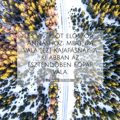 Picture 07 - János 18:13 KAR - És vivék õt elõször Annáshoz; mert ipa vala - Bible Verse Picture