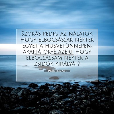 Picture 07 - János 18:39 KAR - Szokás pedig az nálatok, hogy elbocsássak - Bible Verse Picture
