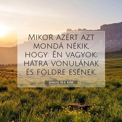 Picture 07 - János 18:6 KAR - Mikor azért azt mondá nékik, hogy: Én vagyok; - Bible Verse Picture
