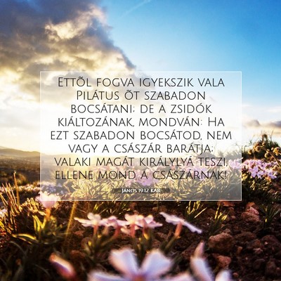 Picture 07 - János 19:12 KAR - Ettõl fogva igyekszik vala Pilátus õt szabadon - Bible Verse Picture