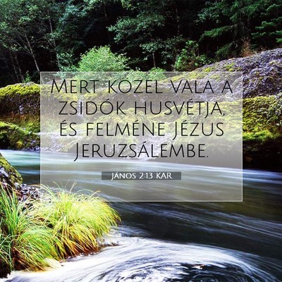 Picture 07 - János 2:13 KAR - Mert közel vala a zsidók husvétja, és - Bible Verse Picture