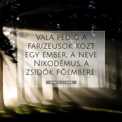 Picture 07 - János 3:1 KAR - Vala pedig a farizeusok közt egy ember, a neve - Bible Verse Picture