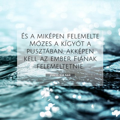 Picture 07 - János 3:14 KAR - És a miképen felemelte Mózes a kígyót a - Bible Verse Picture