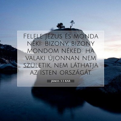 Picture 07 - János 3:3 KAR - Felele Jézus és monda néki: Bizony, bizony - Bible Verse Picture