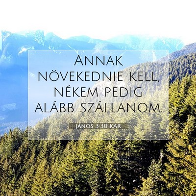 Picture 07 - János 3:30 KAR - Annak növekednie kell, nékem pedig alább - Bible Verse Picture