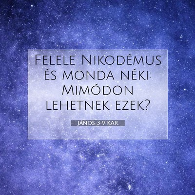 Picture 07 - János 3:9 KAR - Felele Nikodémus és monda néki: Mimódon - Bible Verse Picture