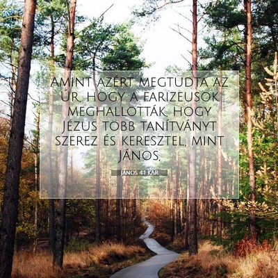 Picture 07 - János 4:1 KAR - Amint azért megtudta az Úr, hogy a farizeusok - Bible Verse Picture