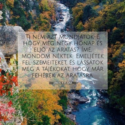 Picture 07 - János 4:35 KAR - Ti nem azt mondjátok-é, hogy még négy hónap - Bible Verse Picture