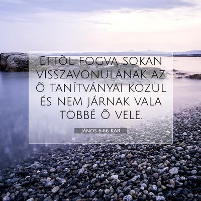 Picture 07 - János 6:66 KAR - Ettõl fogva sokan visszavonulának az õ - Bible Verse Picture