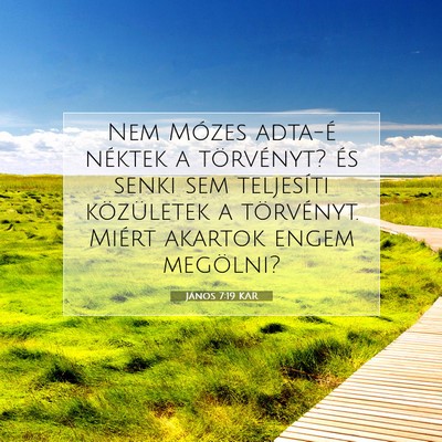 Picture 07 - János 7:19 KAR - Nem Mózes adta-é néktek a törvényt? és - Bible Verse Picture