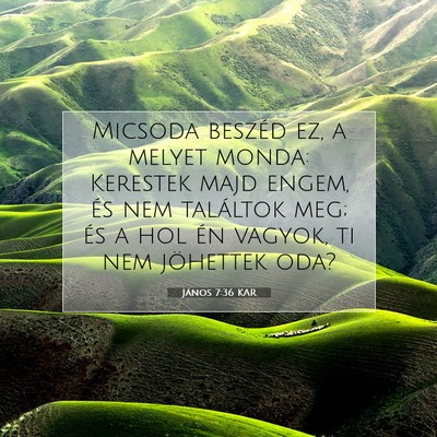 Picture 07 - János 7:36 KAR - Micsoda beszéd ez, a melyet monda: Kerestek majd - Bible Verse Picture