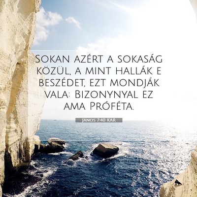 Picture 07 - János 7:40 KAR - Sokan azért a sokaság közül, a mint hallák e - Bible Verse Picture