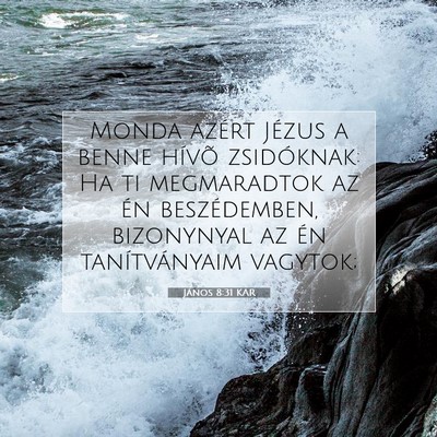 Picture 07 - János 8:31 KAR - Monda azért Jézus a benne hívõ zsidóknak: Ha - Bible Verse Picture