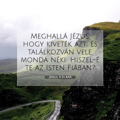 Picture 07 - János 9:35 KAR - Meghallá Jézus, hogy kiveték azt; és - Bible Verse Picture