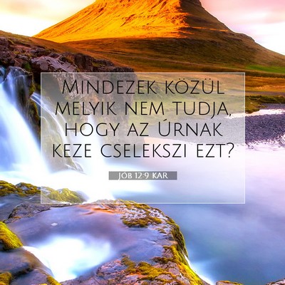 Picture 07 - Jób 12:9 KAR - Mindezek közül melyik nem tudja, hogy az Úrnak - Bible Verse Picture