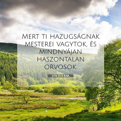Picture 07 - Jób 13:4 KAR - Mert ti hazugságnak mesterei vagytok, és - Bible Verse Picture