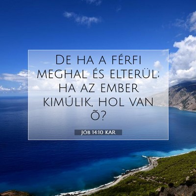 Picture 07 - Jób 14:10 KAR - De ha a férfi meghal és elterül; ha az ember - Bible Verse Picture