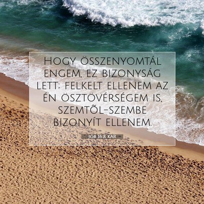 Picture 07 - Jób 16:8 KAR - Hogy összenyomtál engem, ez bizonyság lett; - Bible Verse Picture