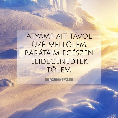 Picture 07 - Jób 19:13 KAR - Atyámfiait távol ûzé mellõlem, barátaim - Bible Verse Picture