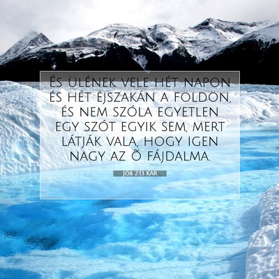 Picture 07 - Jób 2:13 KAR - És ülének vele hét napon és hét éjszakán - Bible Verse Picture