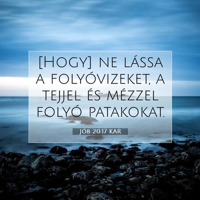 Picture 07 - Jób 20:17 KAR - [Hogy] ne lássa a folyóvizeket, a tejjel és - Bible Verse Picture