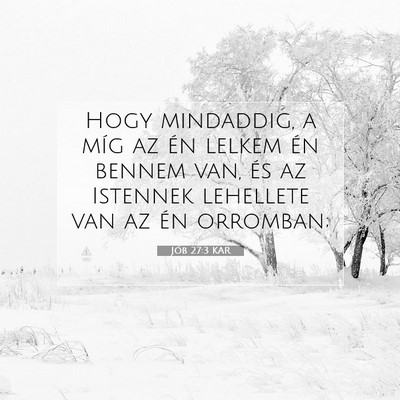 Picture 07 - Jób 27:3 KAR - Hogy mindaddig, a míg az én lelkem én bennem - Bible Verse Picture