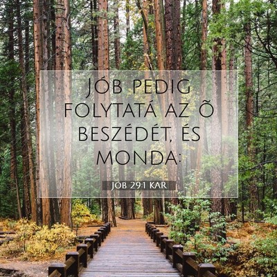 Picture 07 - Jób 29:1 KAR - Jób pedig folytatá az õ beszédét, és - Bible Verse Picture
